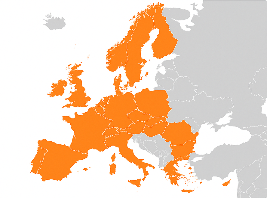 Map of countries where JOMA RENT operates